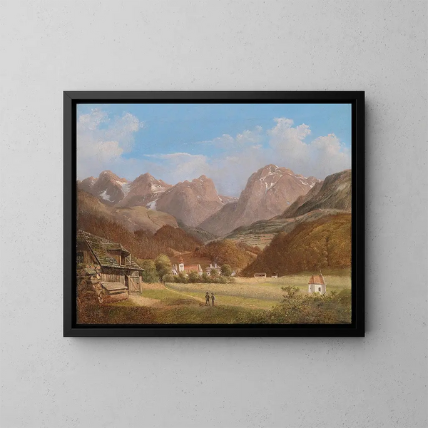 Szene in der Nähe von Krain - Franz Steinfeld — gerahmtes Bild an der Wand