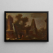 Landschaft fantastischer Ruinen mit Obelisk - Franz Thomas Canton — gerahmtes Bild an der Wand