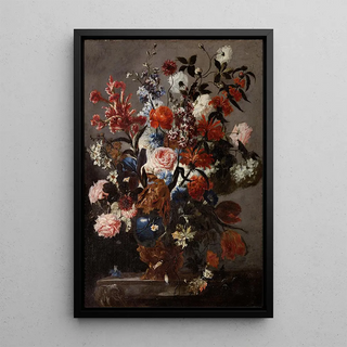 Franz Werner von Tamm - A still life of roses tulips and other flowers in a vase.webp