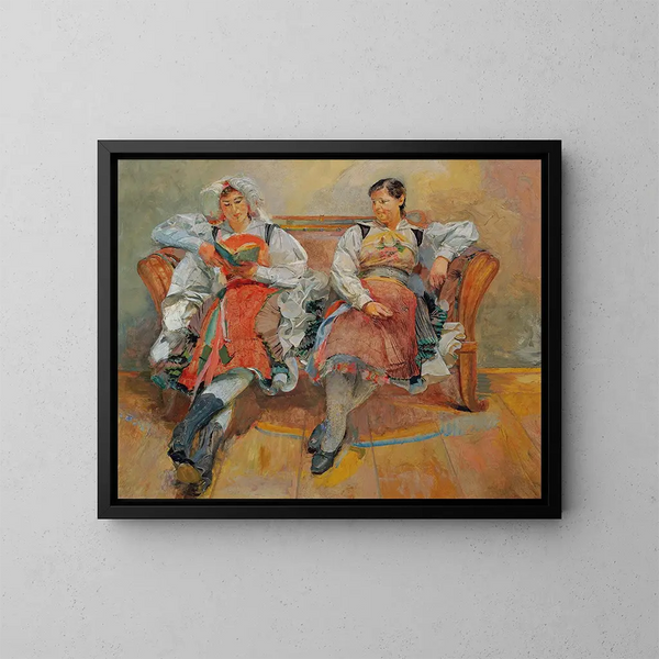 Gailtal - Franz Wiegele — gerahmtes Bild an der Wand