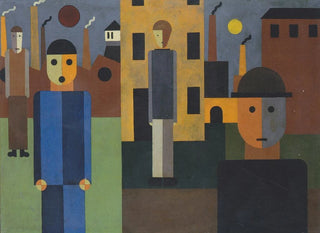 Franz Wilhelm Seiwert - Four Men in front of Factories.webp