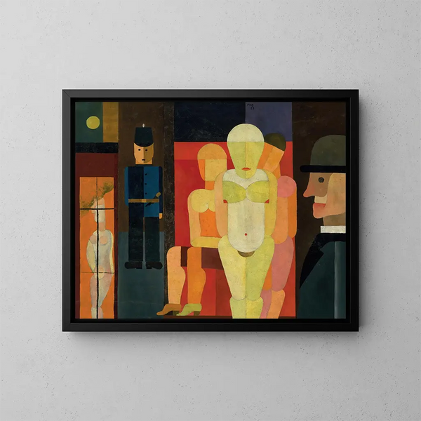 Straße ohne Freud - Franz Wilhelm Seiwert — gerahmtes Bild an der Wand