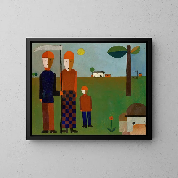 Familie ländlich Jatho - Franz Wilhelm Seiwert — gerahmtes Bild an der Wand