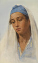Portrait of a Young Bedouin Girl - Franz Xaver Kosler — artwork view