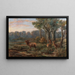 Un cervo nobile in una radura - Franz Xaver von Pausinger — quadro incorniciato alla parete