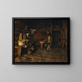 Franz von Defregger - An Alpine Hut Interior.webp