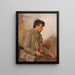 Cacciatore seduto - Franz von Defregger — quadro incorniciato alla parete