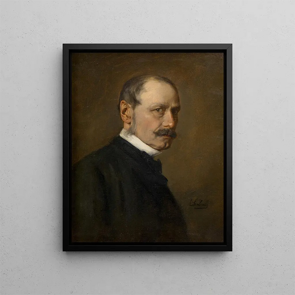 August Pettenkofen Maler - Franz von Lenbach — gerahmtes Bild an der Wand