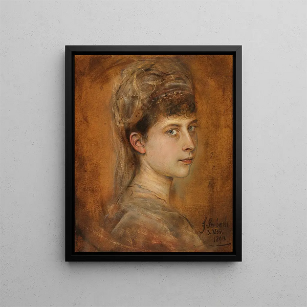 Charlotte de Meiningen, Prinzessin von Preußen - Franz von Lenbach — gerahmtes Bild an der Wand