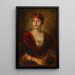 Portrait of a Young Lady - Franz von Lenbach — framed artwork on a wall