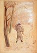 Paul Verlaine Gemälde in einer winterlichen Landschaft - Frédéric Auguste Cazals — Ansicht des Kunstwerks