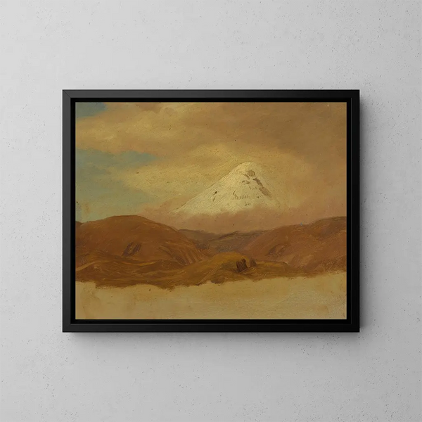 Mont Chimborazo, Ecuador - Frederic Edwin Church — gerahmtes Bild an der Wand