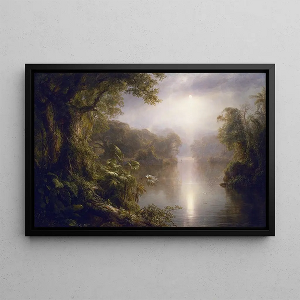 Der Fluss des Lichts - Frederic Edwin Church — gerahmtes Bild an der Wand