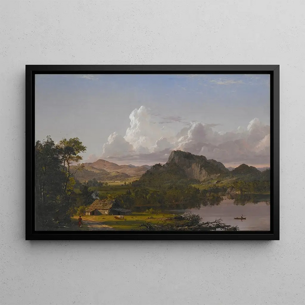 Haus am Seeufer - Frederic Edwin Church — gerahmtes Bild an der Wand