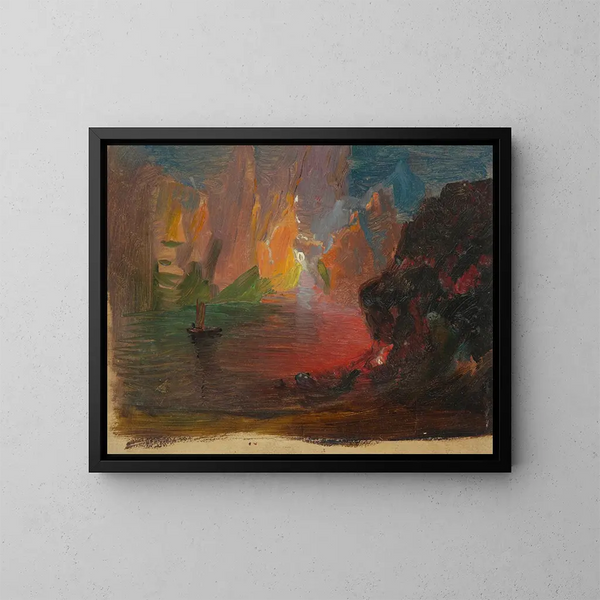 Fantasie eines Eisbergs - Frederic Edwin Church — gerahmtes Bild an der Wand