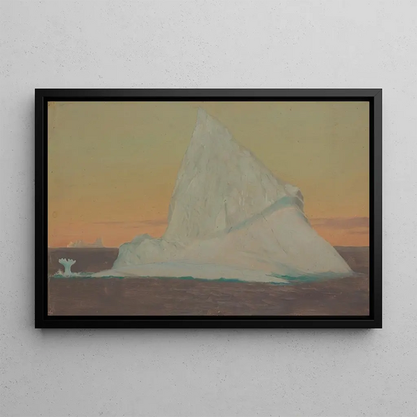 Eisberg und Eisblume - Frederic Edwin Church — gerahmtes Bild an der Wand