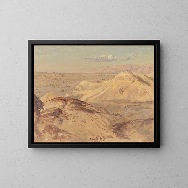 Paesaggio vicino a Petra - Frederic Edwin Church — quadro incorniciato alla parete