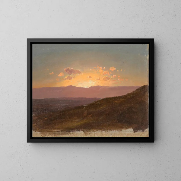 Blick auf das Tal des Hudson - Frederic Edwin Church — gerahmtes Bild an der Wand