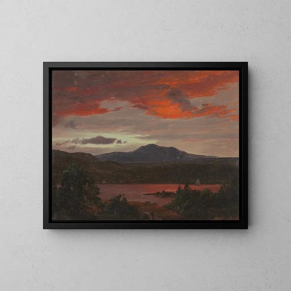 Mont Katahdin vom Katahdin-See, Maine - Frederic Edwin Church — gerahmtes Bild an der Wand