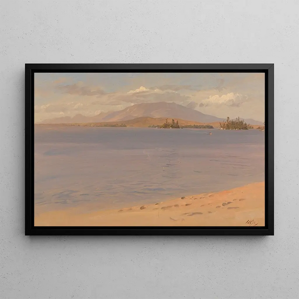 Mont Katahdin depuis le lac Millinocket - Frederic Edwin Church — gerahmtes Bild an der Wand
