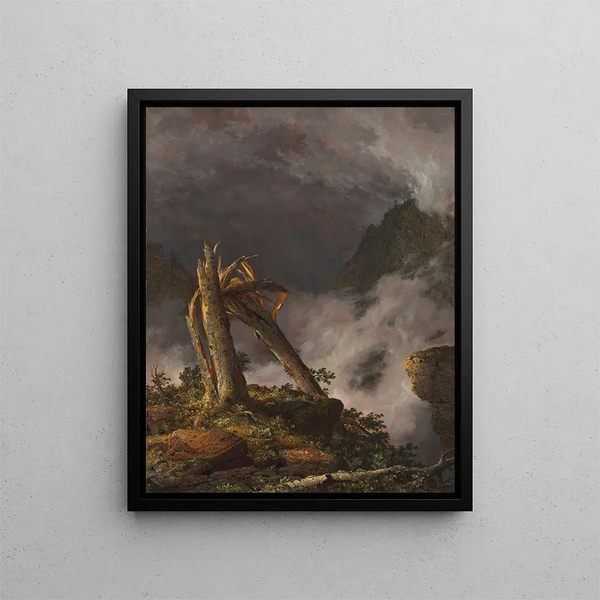 Tempesta tra le montagne - Frederic Edwin Church — quadro incorniciato alla parete