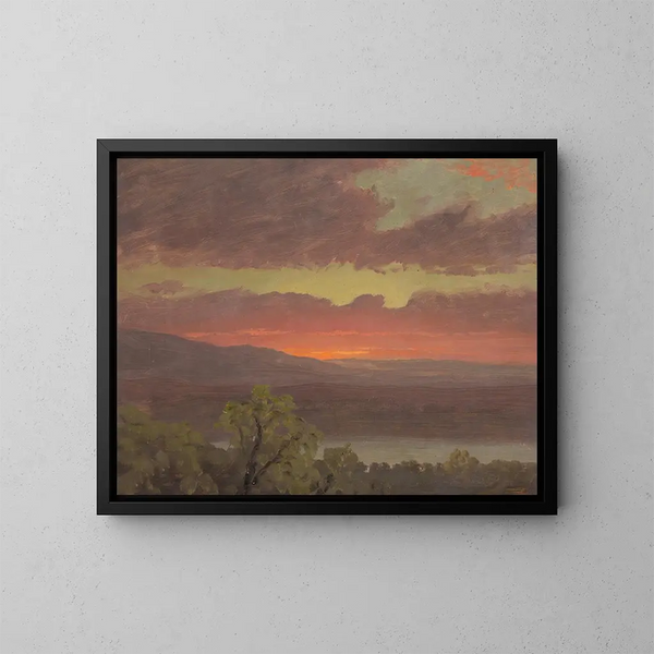 Tramonto in Giamaica, Antille Occidentali - Frederic Edwin Church — quadro incorniciato alla parete