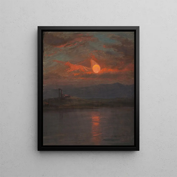Der Sonnenwagen Fantasy - Frederic Edwin Church — gerahmtes Bild an der Wand