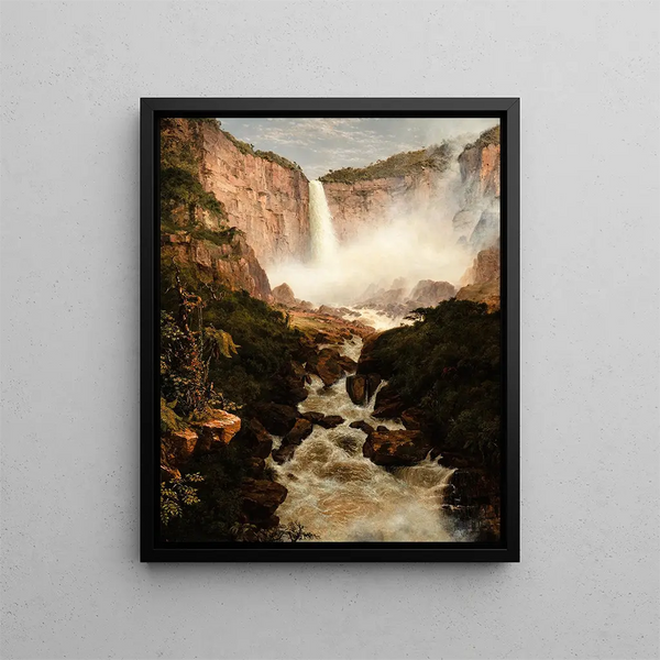 Die Wasserfälle des Tequendama bei Bogotá, Neu-Granada - Frederic Edwin Church — gerahmtes Bild an der Wand