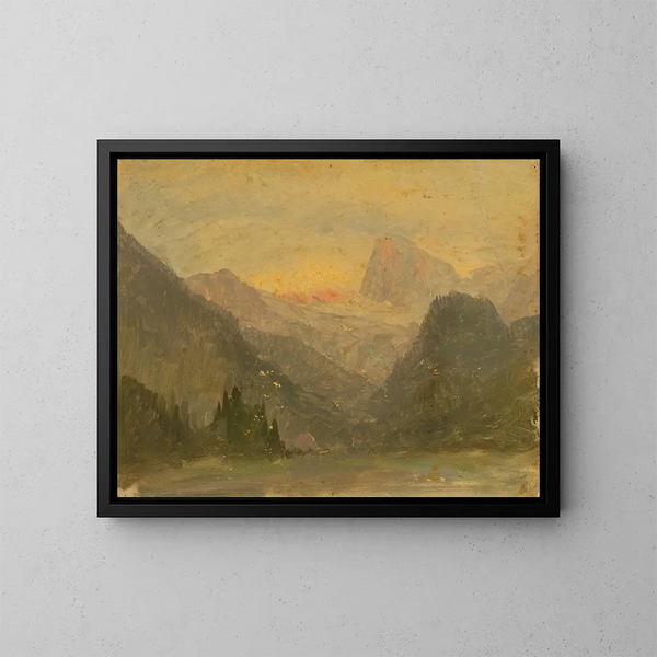 Der Watzmann bei Berchtesgaden - Frederic Edwin Church — gerahmtes Bild an der Wand