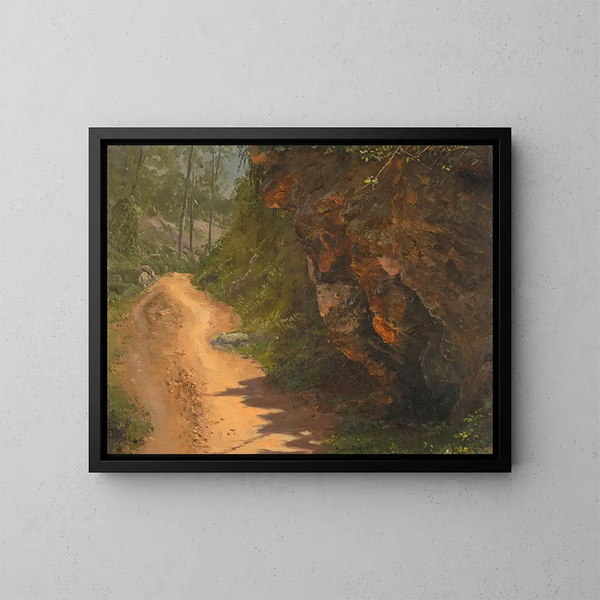 Sentiero boscoso in Giamaica - Frederic Edwin Church — quadro incorniciato alla parete