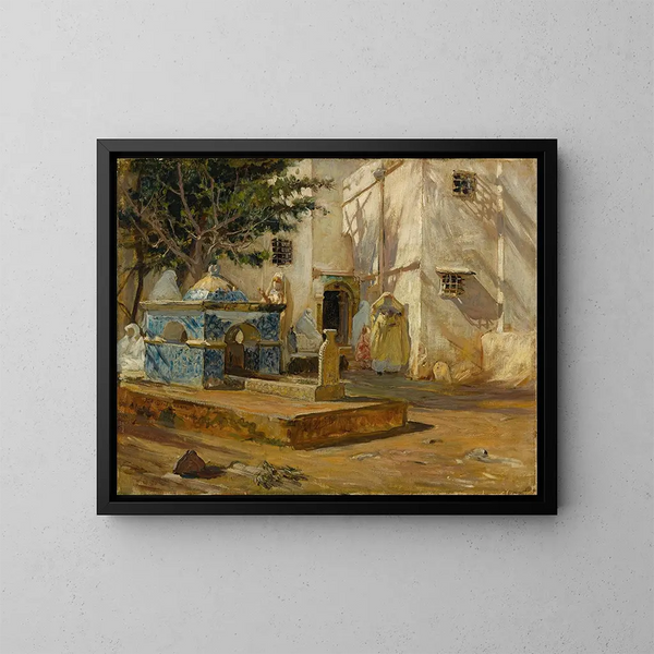 Alger, der Hafen - Frederick Arthur Bridgman — gerahmtes Bild an der Wand