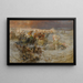 Pharao und seine Armee, die vom Roten Meer verschlungen werden - Frederick Arthur Bridgman — gerahmtes Bild an der Wand