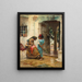 La Leçon de couture - Frederick Arthur Bridgman — gerahmtes Bild an der Wand
