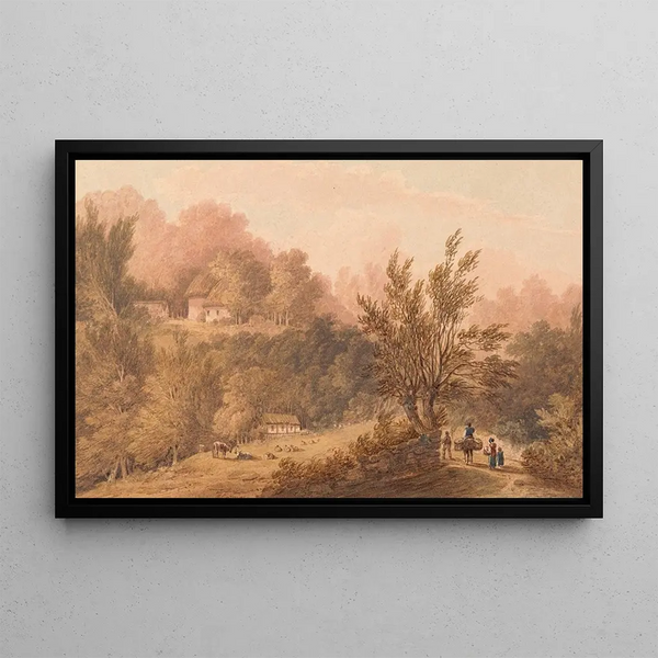 Frederick Calvert - A Lane with Figures Isle of Wight.webp