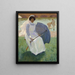 Frau mit grünem Sonnenschirm - Frederick F. Fursman — gerahmtes Bild an der Wand