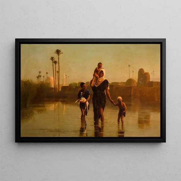 Frederick Goodall - The way from the village time of inundation.webp