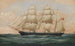 Brick painting in English Mary Evans in front of a rugged coast - Frederick J. Tudgay — artwork view