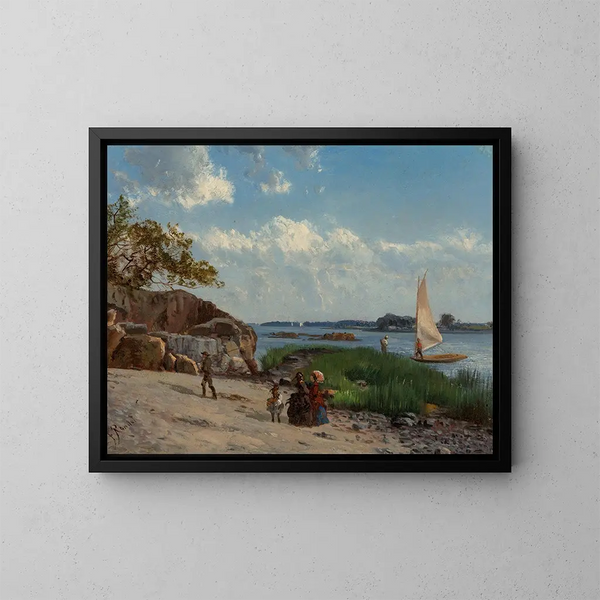 Insel der Kiefern, New York - Frederick Rondel — gerahmtes Bild an der Wand