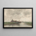 Flusslandschaft mit Blick auf ein Dorf - Fredericus Jacobus van Rossum du Chattel — gerahmtes Bild an der Wand
