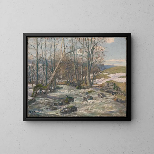 Frühling in Mesna - Frederik Collett — gerahmtes Bild an der Wand