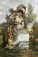 Young Lady catching Butterflies - Frederik Hendrik Kaemmerer — artwork view