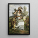 Young Lady catching Butterflies - Frederik Hendrik Kaemmerer — framed artwork on a wall
