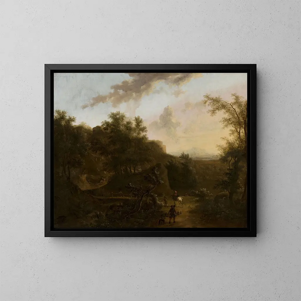 Italienisches Landschaftsgemälde - Frederik de Moucheron — gerahmtes Bild an der Wand