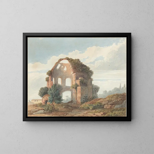 Il tempio di Minerva Médica - Scuola Francese — quadro incorniciato alla parete