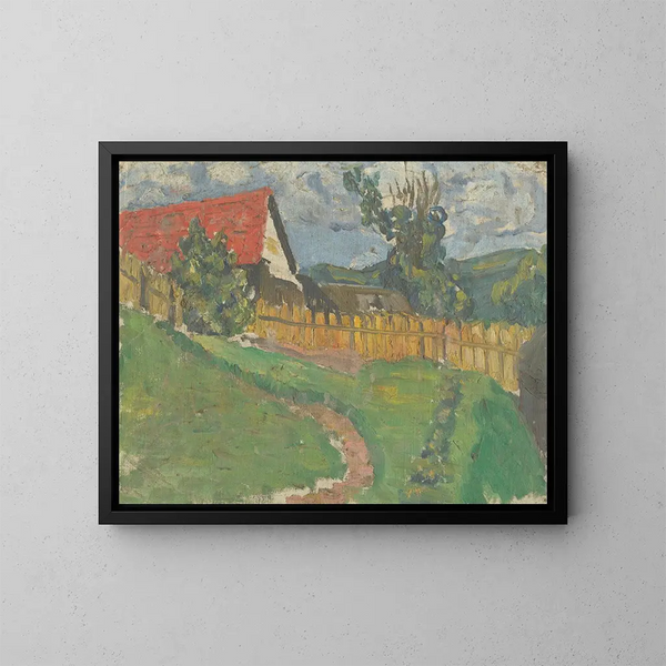 Studie einer Landschaft mit einem Haus - Frida Konstantin — gerahmtes Bild an der Wand