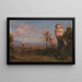 Paesaggio meridionale con rovine e palme - Friedrich August Elsasser — quadro incorniciato alla parete