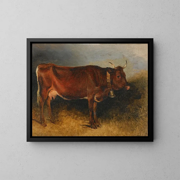 Una mucca premiata - Friedrich August Matthias Gauermann — quadro incorniciato alla parete