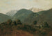 Ansicht von Scheuchenstein in Richtung Gauermannhof mit Schneeberg im Hintergrund - Friedrich August Matthias Gauermann — Ansicht des Kunstwerks