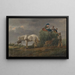 Die Heuwagen - Friedrich August Matthias Gauermann — gerahmtes Bild an der Wand