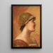 Kopf einer Frau in Profil - Friedrich August von Kaulbach — gerahmtes Bild an der Wand